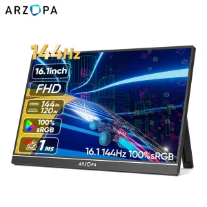 ARZOPA 16.1 inch Portable Monitor Gaming  Laptop Display with Type C Mini HDMI For PS/Steam/Deck/Switch/PC/Mac