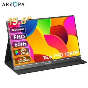 Arzopa 15.6'' Full HD Portable Monitor for PC Laptop Mac Switch Xbox PS4