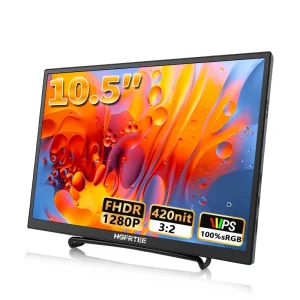 HGFRTEE 10.5 inch Full HD Portable Monitor For Mac Xbox PS4/5 or Switch