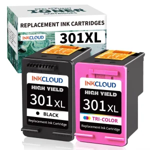 INKCLOUD 301XL Ink Cartridges Replacement for HP 301