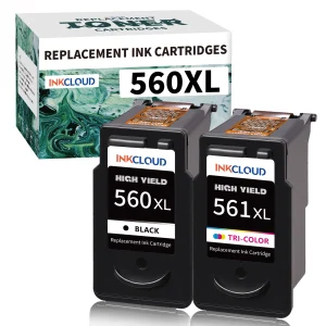 INKCLOUD 560 561 XL Pack Replacement Cartridge for Canon Pixma TS5350 TS7450a TS5350a TS5300 TS5350i TS5351 TS7450 TS5351a