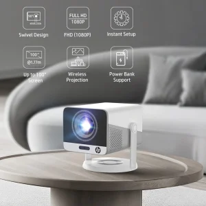 HP Projector MC425 1080P FHD Android 14 with Dual Wifi6 & Bluetooth 5.4