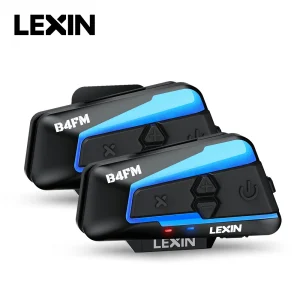 Lexin B4FM-X Bluetooth Motorcycle Intercom Helmet Headsets,